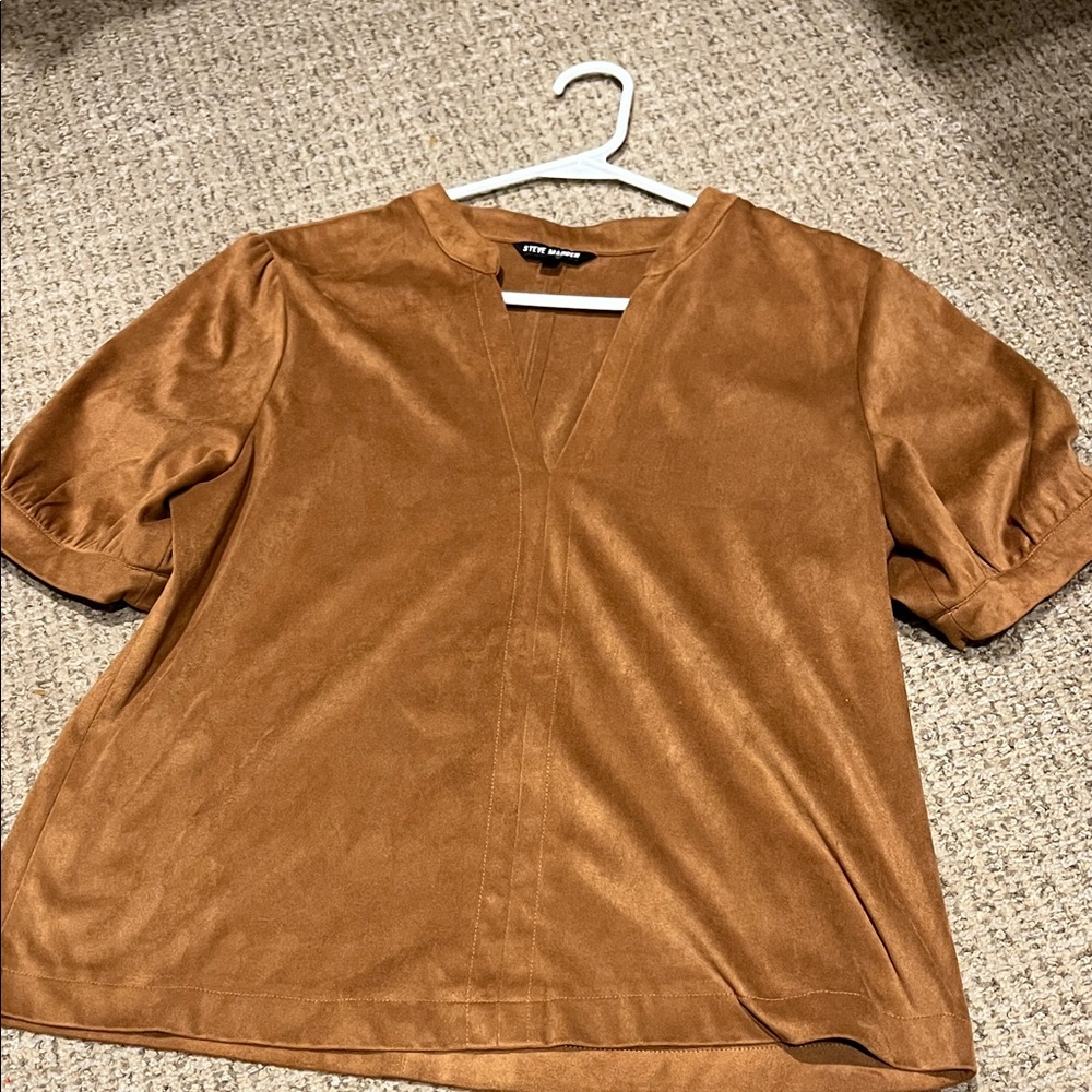 Brown suede top-size L- by Steve Madden